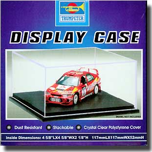 Showcase for 1/43 Autos & 1/72 Military (4.5L x 4.5W x 2.25H) Black Base