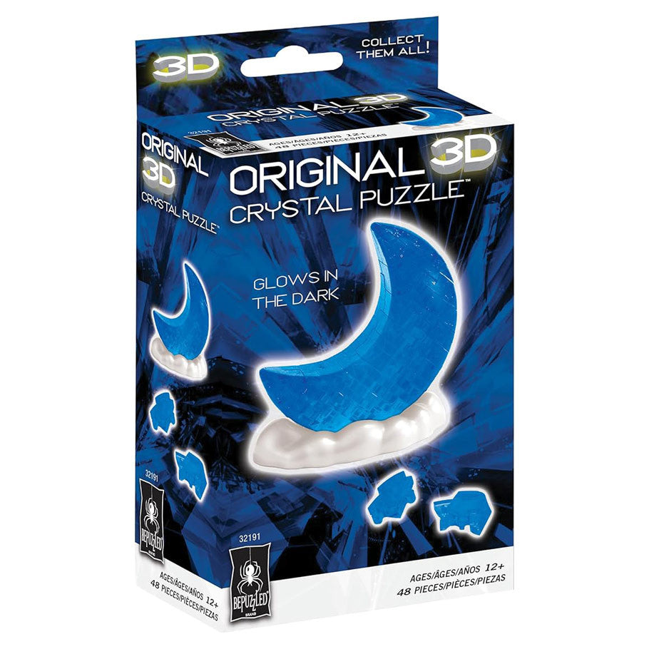 Puzzle: 3D Crystal: Glowing Moon (Blue)