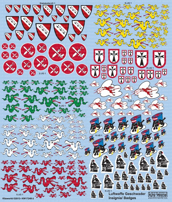 Multi-Scale 1/72 1/48 Luftwaffe Fighter Unit Emblems Pt.2