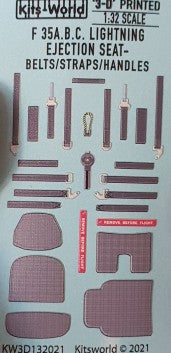 1/32 3D Color Ejection Seatbelts Straps Handles F35A/B/C Fighters