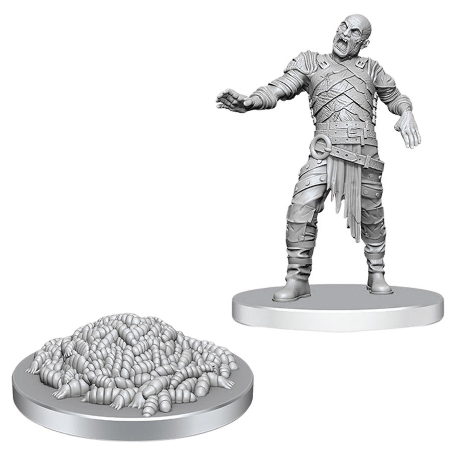 D&D Nolzur's Marvelous Miniatures: Swarm of Rot Grubs & Rot Grub Victim