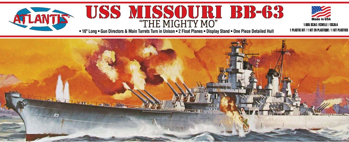 1/665 USS Missouri BB63 The Mighty Mo Battleship (Formerly Monogram)