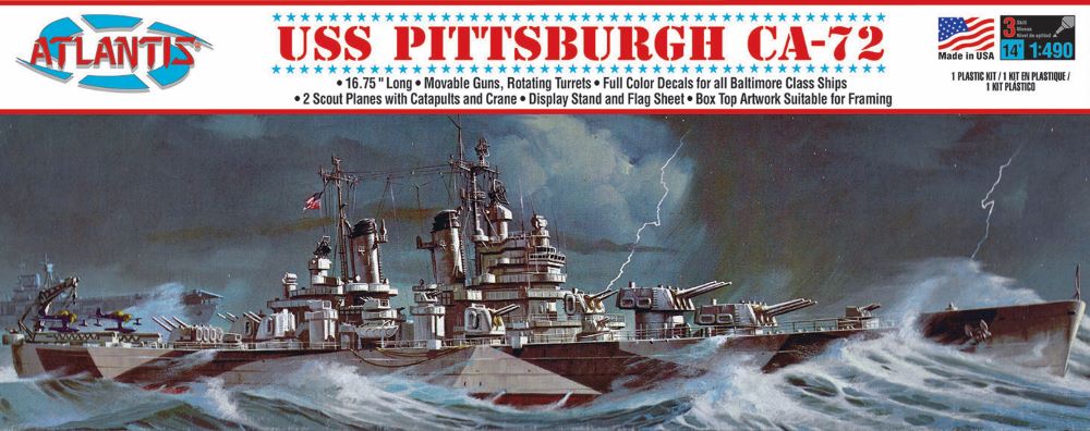 1/490 USS Pittsburgh CA72 Heavy Cruiser (Formerly Revell)