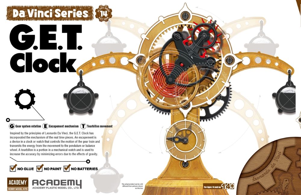 DaVinci G.E.T Clock (Approx 8.5 T) (Snap)
