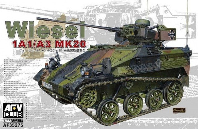 1/35 Wiesel 1 A1/A3 Fire Support Version Armored Tracked Vehicle w/Mk 20 Gun
