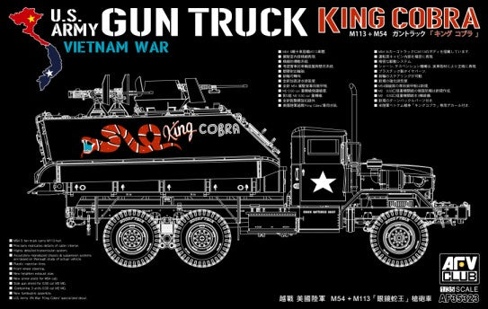1/35 US Army Truck & King Cobra Tank w/M113 & M54 Guns Vietnam War