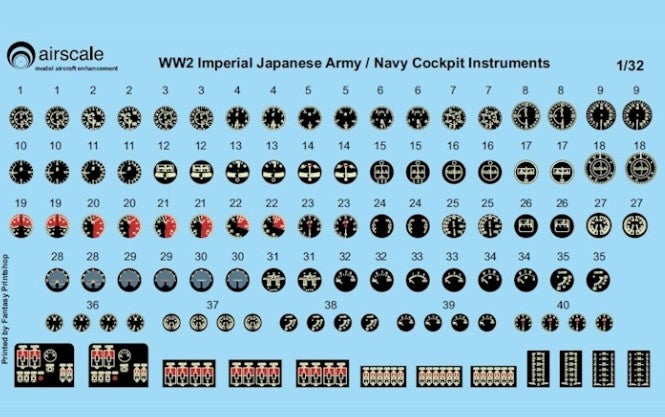 1/32 WWII IJA/IJN Instrument Dials (Decal)