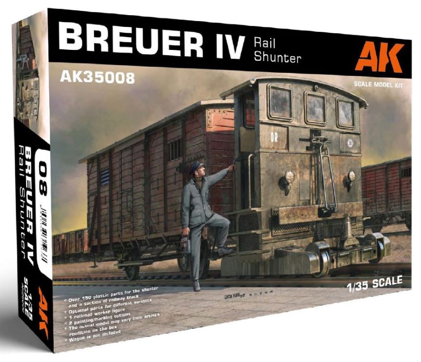 1/35 Breuer IV Rail Shunter Locomotive w/Track Section & Figure (Plastic Kit)
