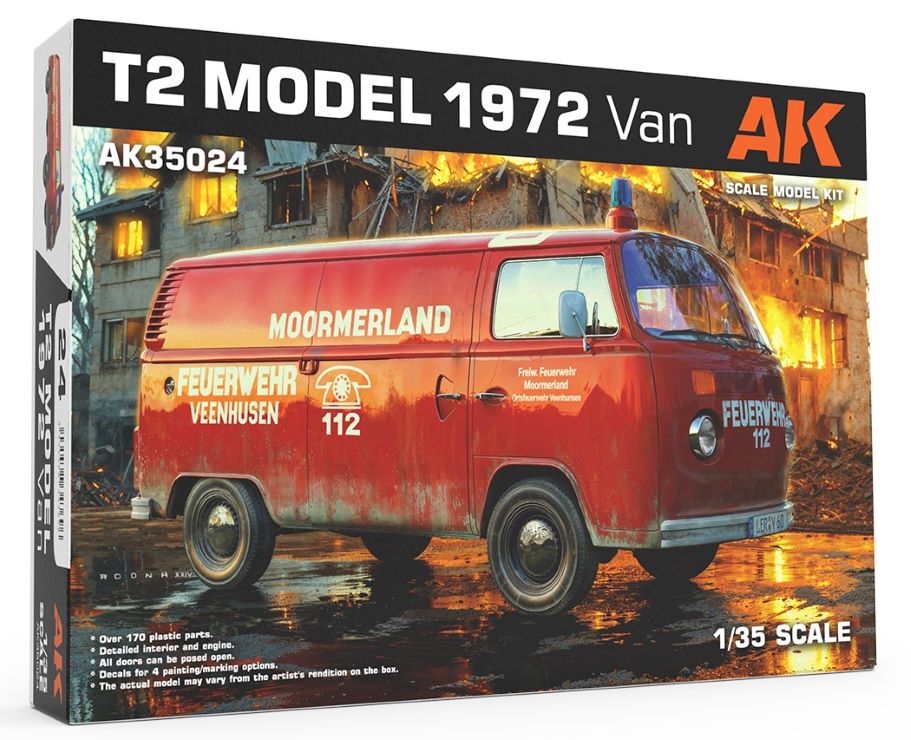 1/35 1972 T2 Model Van (Plastic Kit)