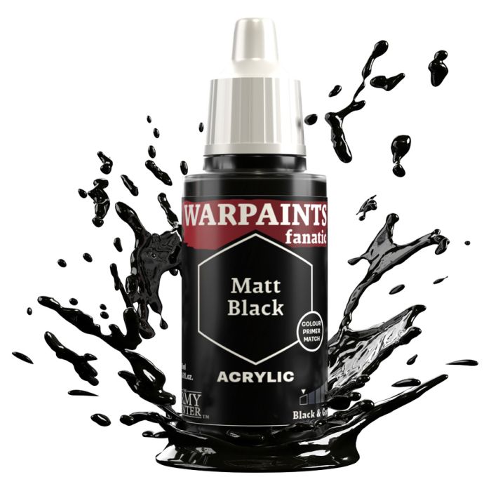Warpaints Fanatic: Matt Black 18ml - Cats In Hat Inc.