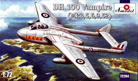 1/72 DH100 Vampire Mk 3/5/6/9/52 Aircraft