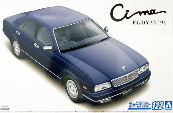 1/24 1991 Nissan CIMA FGDY32 Type III Limited 4-Door Luxury Car