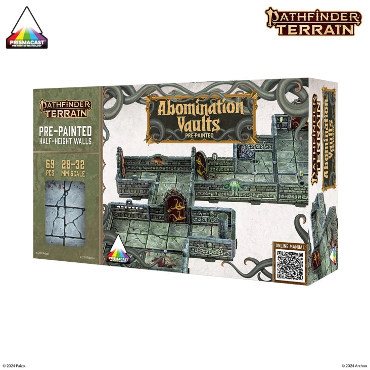 Dungeons & Lasers: Abomination Vaults Pre-Painted Walls & Terrain 28-32mm (69pcs)
