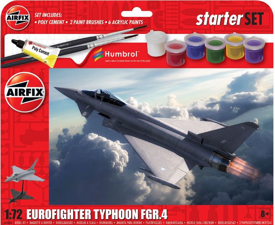 1/72 Eurofighter Typhoon FGR4 Large Starter Set w/paint & glue