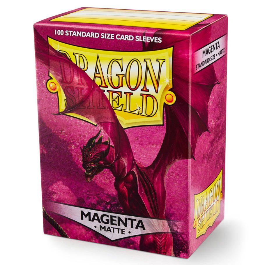 Deck Protector: Dragon Shield: Matte: Magenta (100) - Cats In Hat Inc.