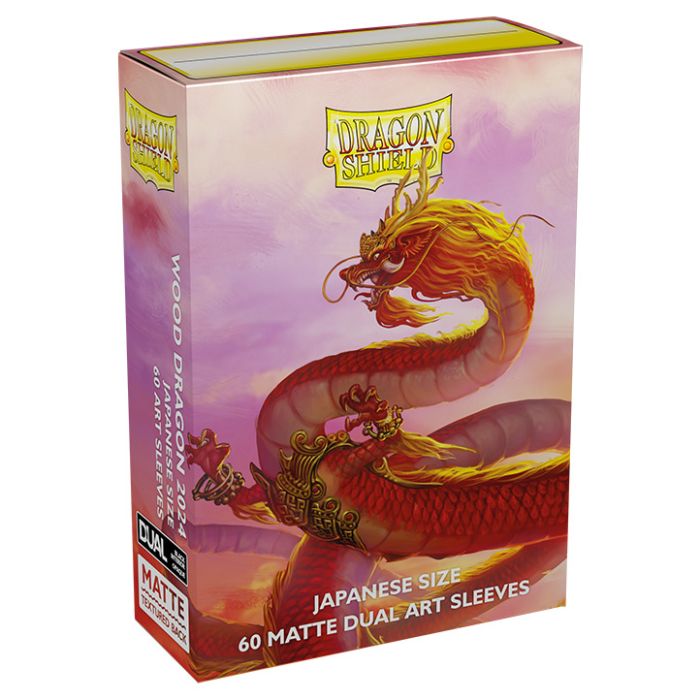 Deck Protector: Dragon Shield: Japanese: Matte: Wood Dragon (60) - Cats In Hat Inc.