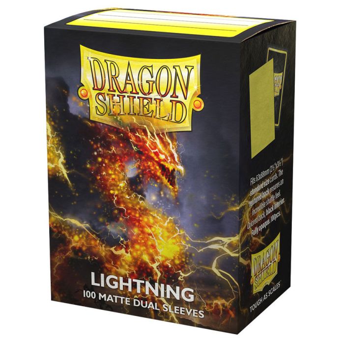 Deck Protector: Dragon Shield: Dual Matte: Lightning (100) - Cats In Hat Inc.