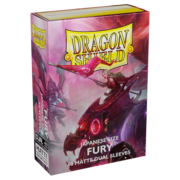 Deck Protector: Dragon Shield: Japanese: Dual Matte: Fury (60) - Cats In Hat Inc.