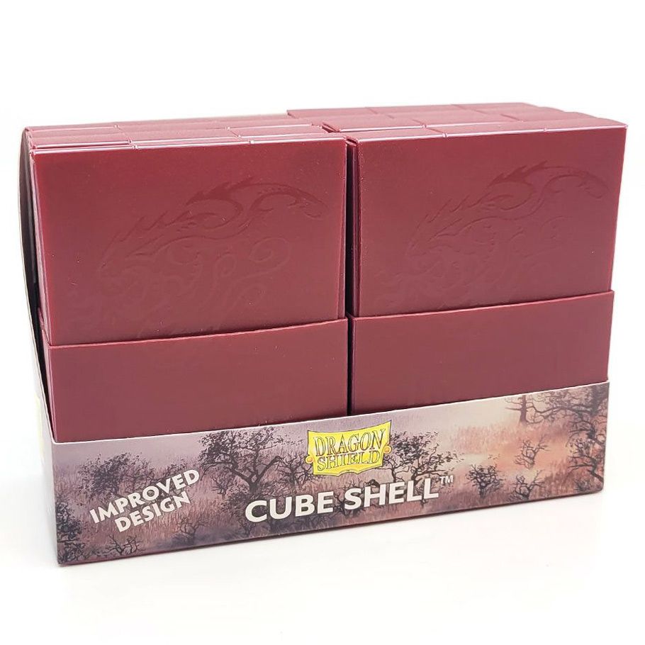 Deck Box: Cube Shell: Blood Red (8) - Cats In Hat Inc.