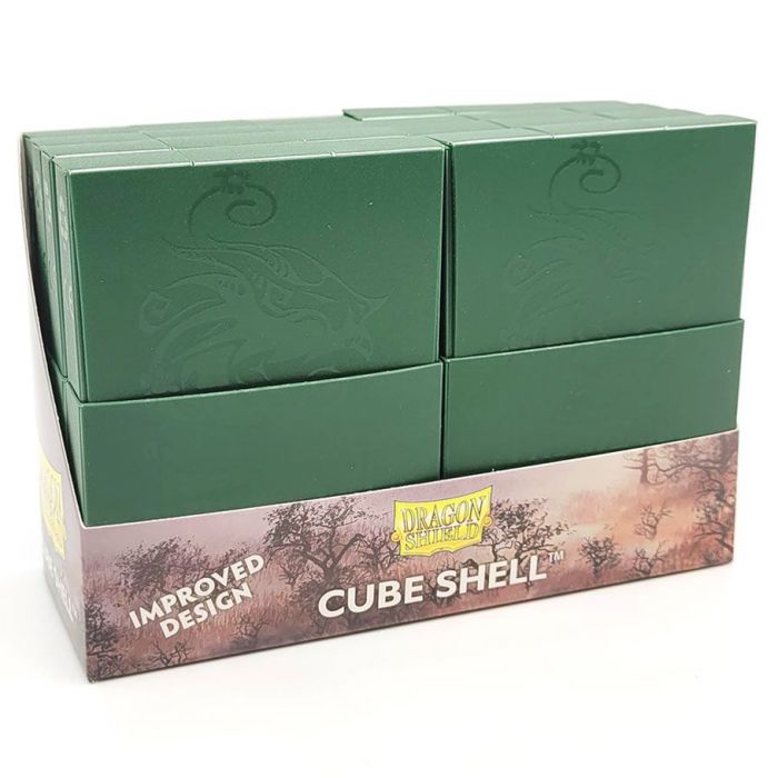 Deck Box: Cube Shell: Forest Green (8) - Cats In Hat Inc.