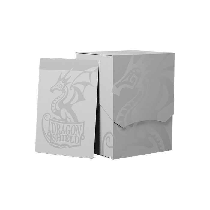 Deck Box: Dragon Shield: Deck Shell: Revised: Ashen White/Black - Cats In Hat Inc.