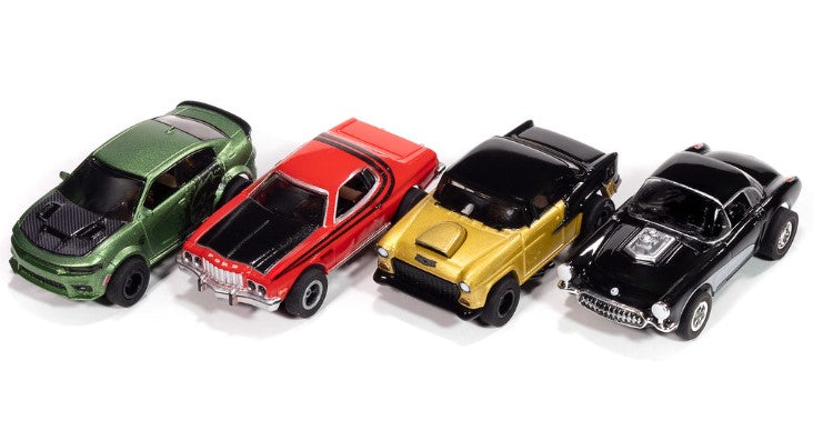 HO X-Traction Blacktop Bruisers Slot Car Assortment- Series #2 (8 Total)