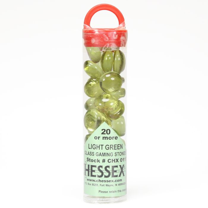 Glass Stones Tube Light Green (23-27) - Cats In Hat Inc.