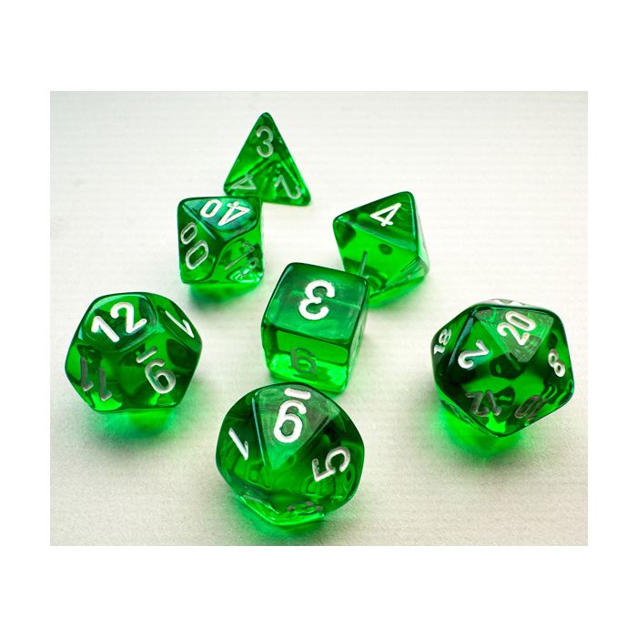 7-Set Mini Translucent Green With White - Cats In Hat Inc.