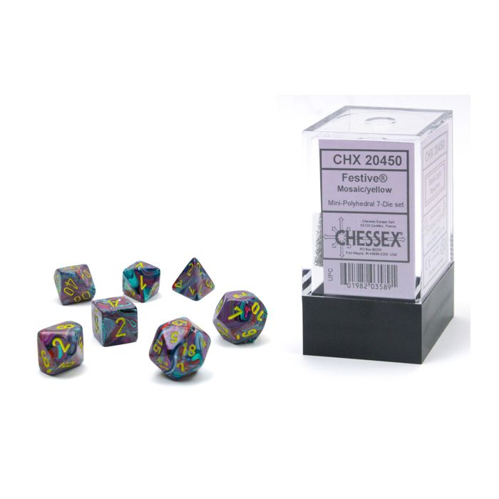 7-Set Cube Mini Festive Mosaic With Yellow - Cats In Hat Inc.