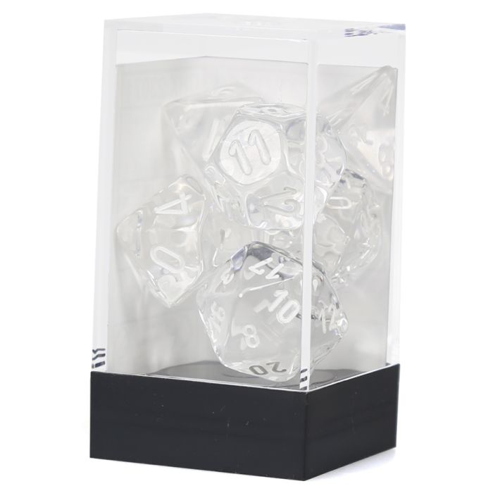 7-Set Cube Translucent Clear With White - Cats In Hat Inc.