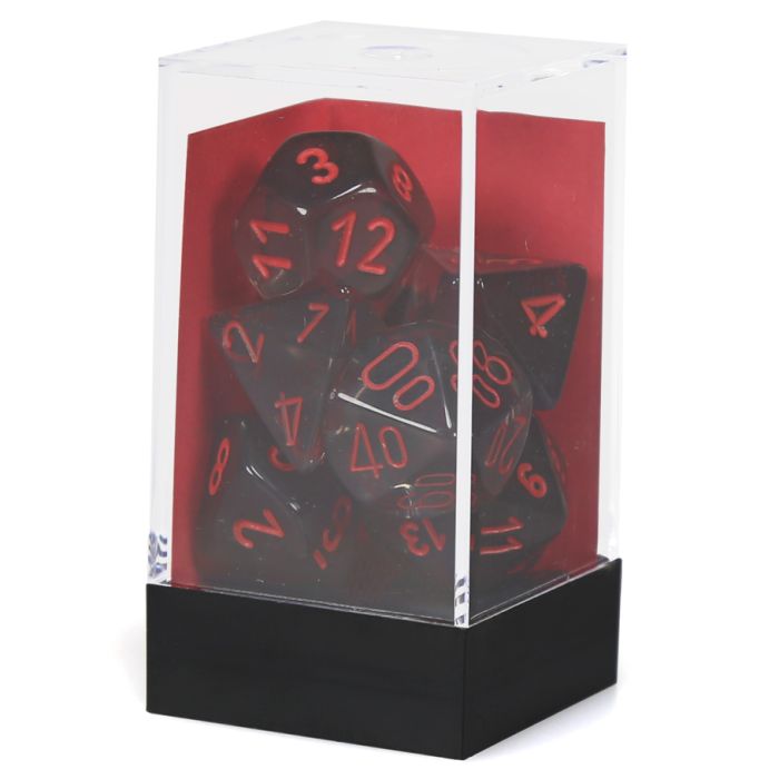 7-Set Cube Translucent Smoke With Red - Cats In Hat Inc.