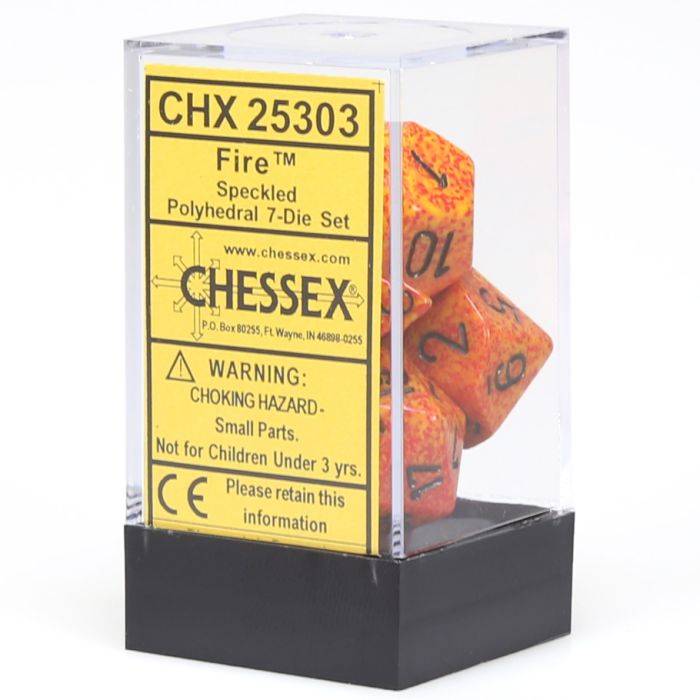 7-Set Cube Speckled Fire - Cats In Hat Inc.