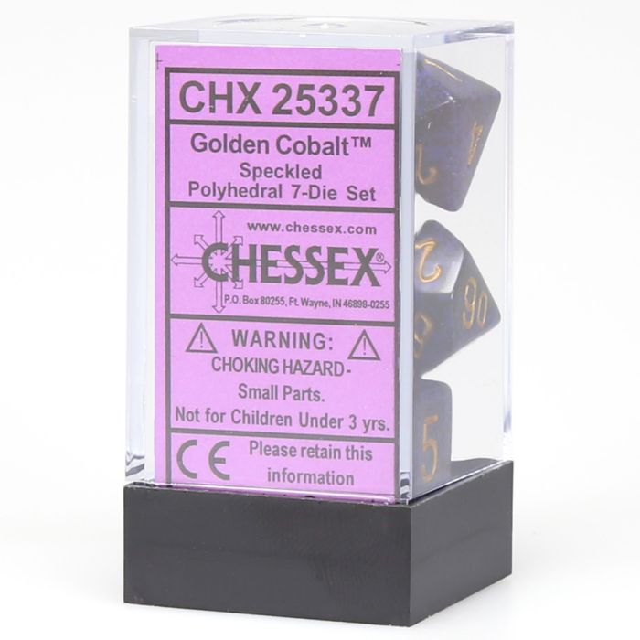 7-Set Cube Speckled Golden Cobalt - Cats In Hat Inc.