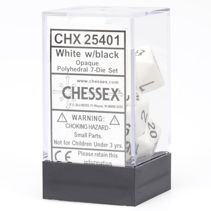 7-Set Cube Opaque White With Black - Cats In Hat Inc.
