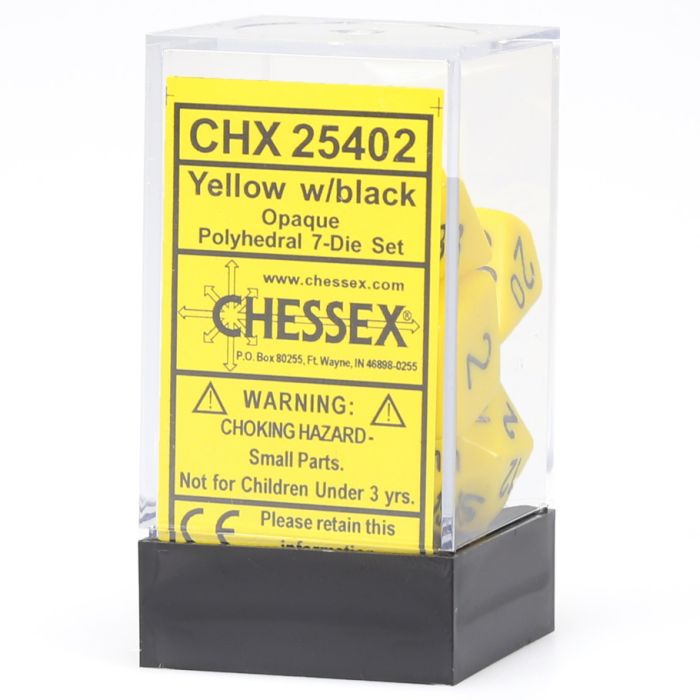 7-Set Cube Opaque Yellow With Black - Cats In Hat Inc.