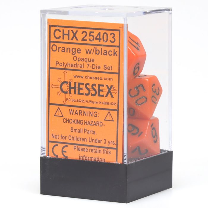 7-Set Cube Opaque Orange With Black - Cats In Hat Inc.