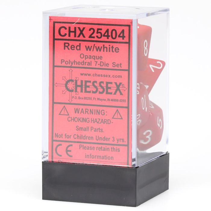 7-Set Cube Opaque Red With White - Cats In Hat Inc.