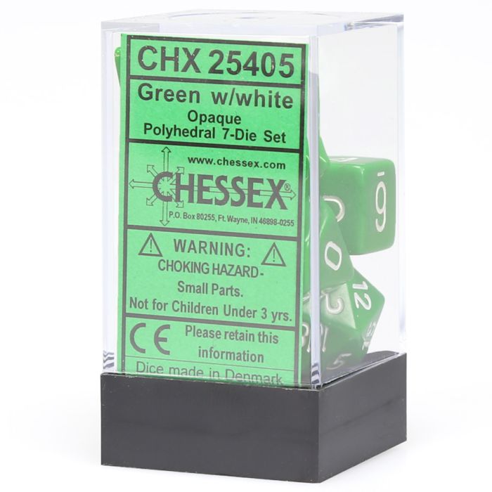 7-Set Cube Opaque Green With White - Cats In Hat Inc.