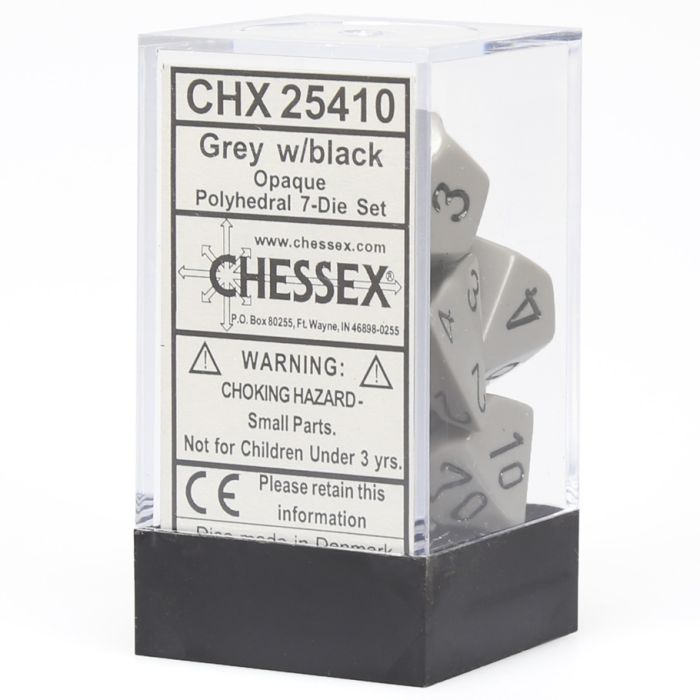 7-Set Cube Opaque Grey With White - Cats In Hat Inc.
