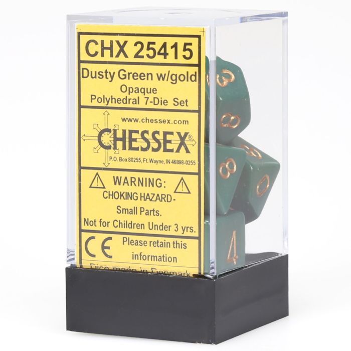 7-Set Cube Opaque Dusty Green With Copper - Cats In Hat Inc.