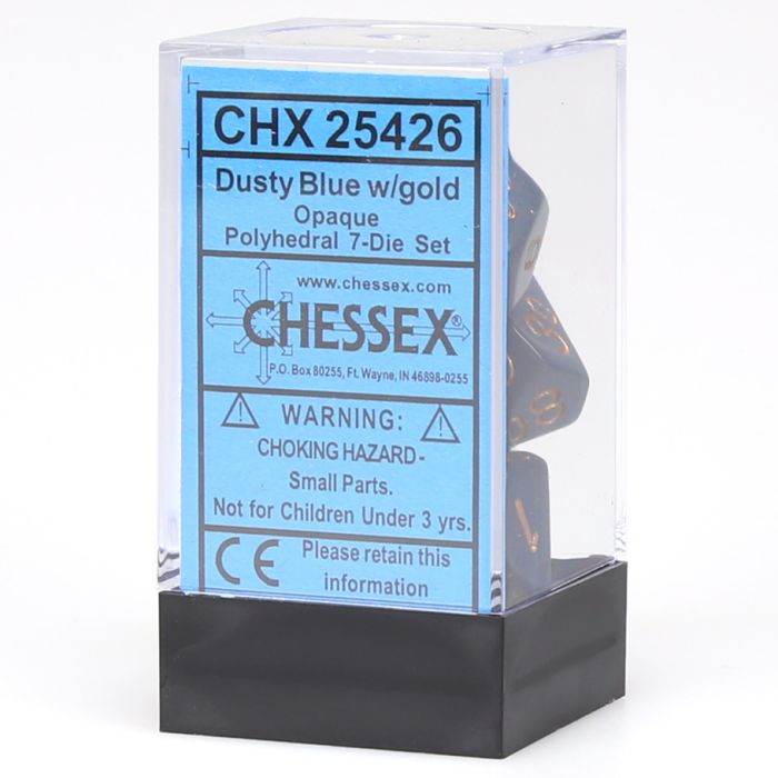 7-Set Cube Opaque Dusty Blue With Copper - Cats In Hat Inc.