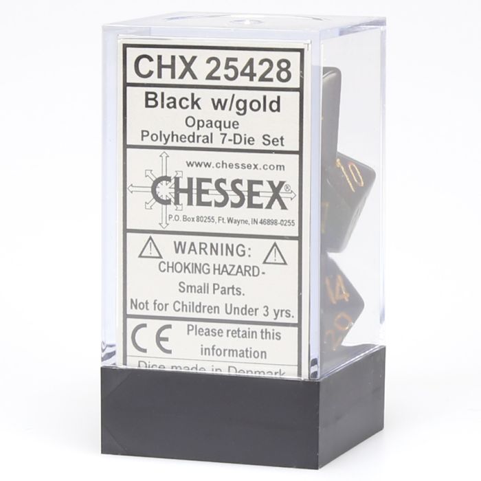 7-Set Cube Opaque Black With Gold - Cats In Hat Inc.
