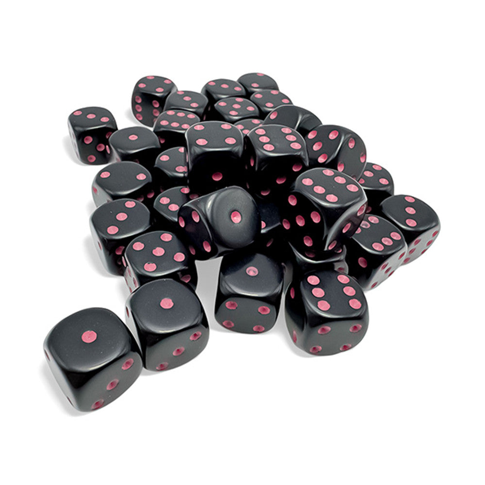 d6Cube 12mm Opaque Black with Pink (36)
