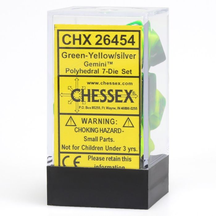 7-Set Cube Gemini Green And Yellow With Silver - Cats In Hat Inc.