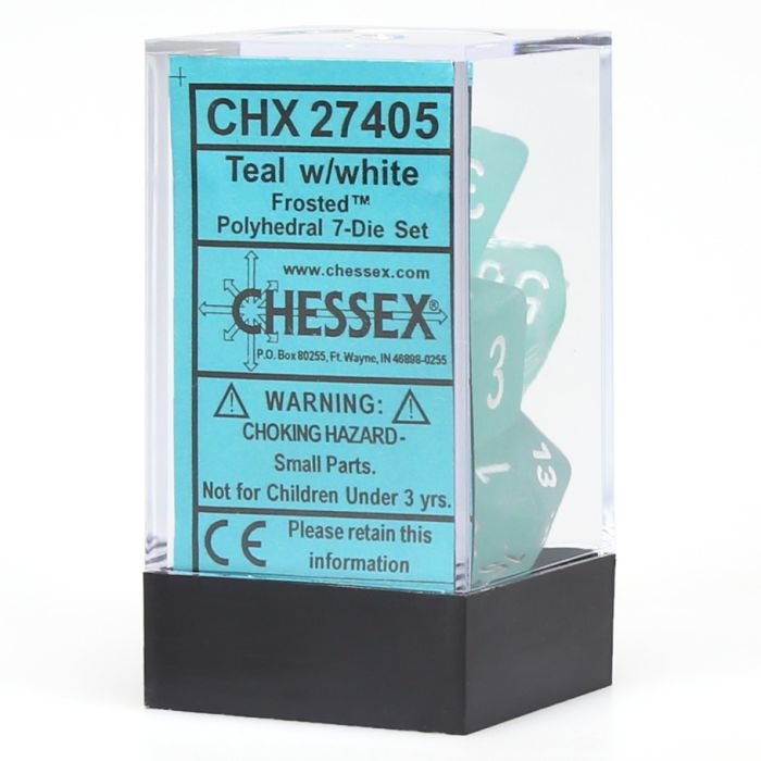 7-Set Cube Frosted Teal With White - Cats In Hat Inc.