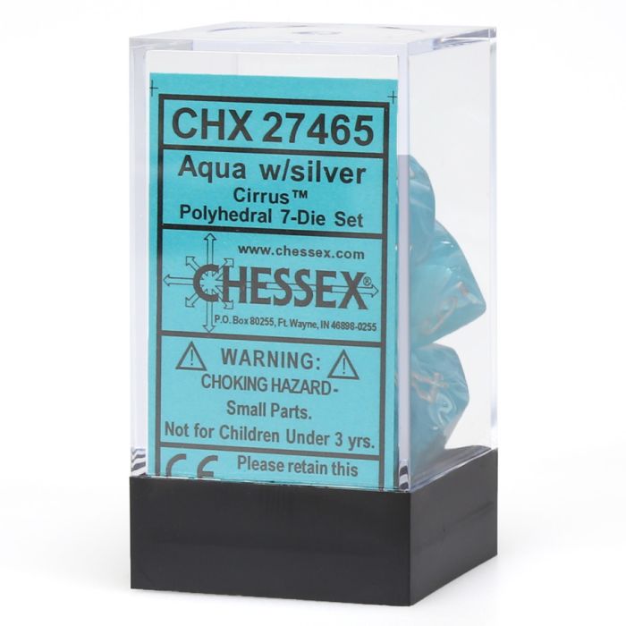 7-Set Cube Cirrus Aqua With Silver - Cats In Hat Inc.