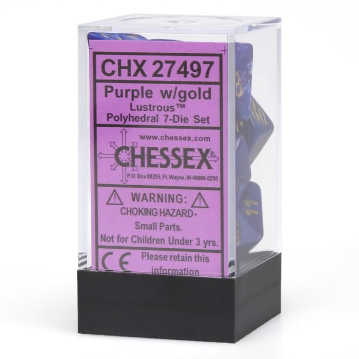 7-Set Cube Lustrous Purple With Gold - Cats In Hat Inc.