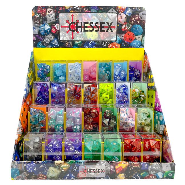 7-Set Cube Signature Box of 50 By Chessex Manufacturing