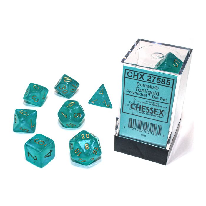 7-Set Cube Borealis Luminary Teal With Gold - Cats In Hat Inc.