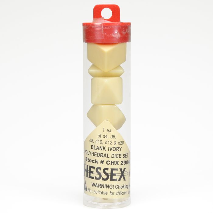 6-Set Tube Opaque Blank Ivory - Cats In Hat Inc.